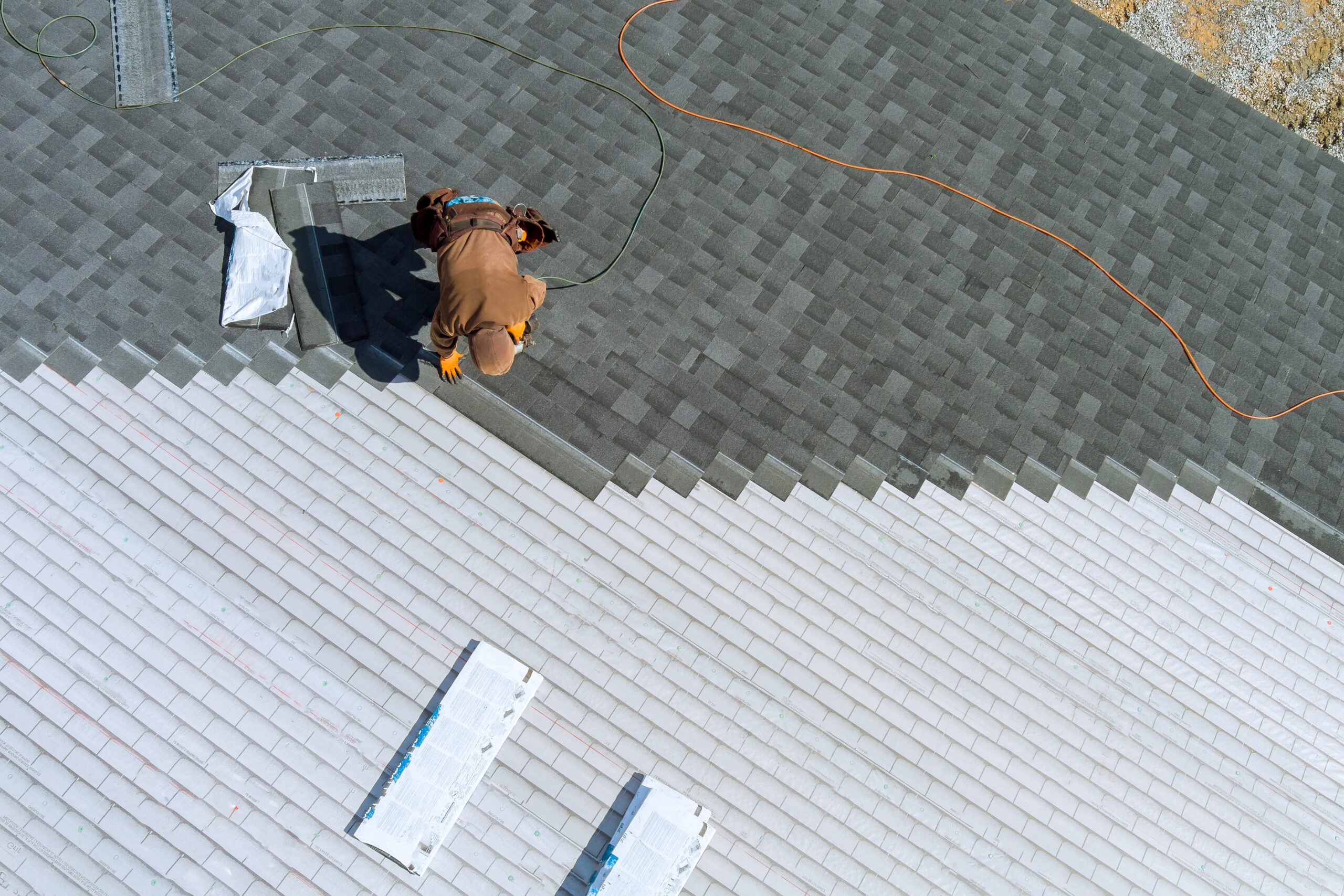 Installation eines Dachs