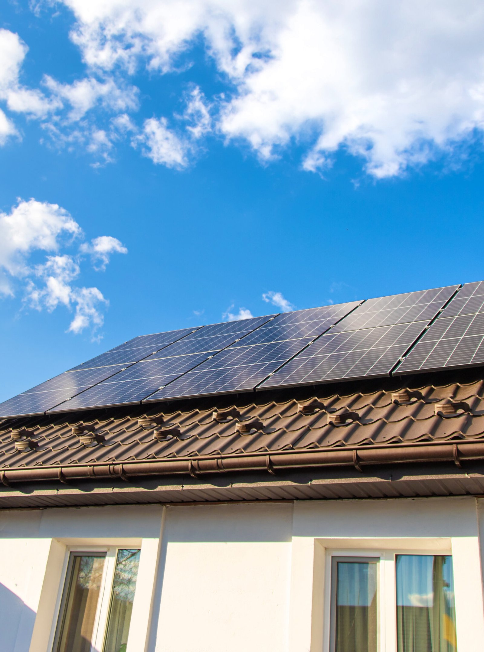 Solarpanele in der Sonne