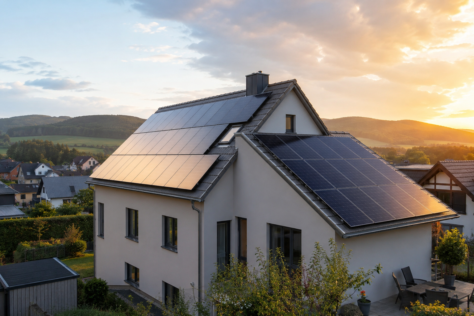 Ausrichtung für Photovoltaik verständlich erklärt: Wann Süddach, Ost-West-Anlage oder kombinierte Dachflächen sinnvoll sind.