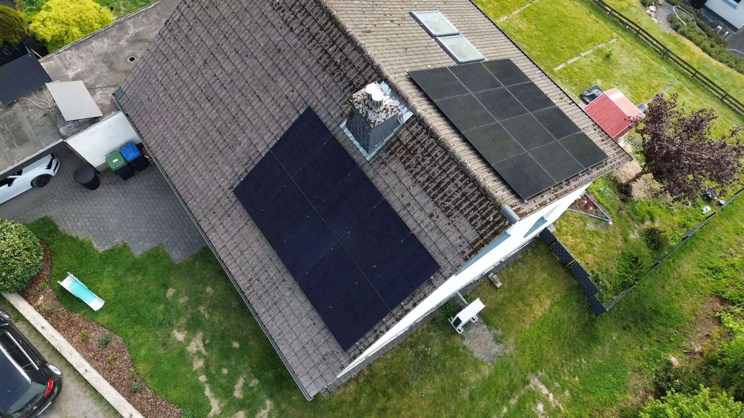 Photovoltaikanlage mit 22 Solarmodulen auf einem Wohnhaus in Arnsberg-Oeventrop